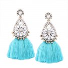 Lalynnly Handmade Ethnic Bohemian Tassel Earrings Rhinestone E4R
