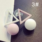Lnrrabc Fashion Ball Triangle Different Candy Color Earrings E4R