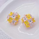 Lnrrabc Gold Leaf Flower Piercing Ear Studs Earrings Boucle 2 E4R