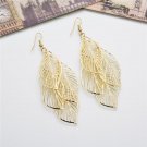 Lnrrabc Women Dangle Earrings Elegant Gold Silver Color Drop E4R