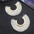 Manilai 6 Colors Cotton Tassel Earrings Bohemia Alloy Big St 3 E4R