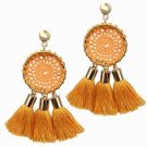 Manilai 7 Colors Nets Weaving Bohemia Tassels Earrings For W 3 E4R