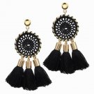 Manilai 7 Colors Nets Weaving Bohemia Tassels Earrings For W 4 E4R