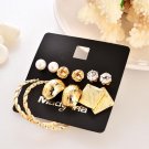 Marte Joven New Fashion 6 Pairs Earring Sets Gold Color Allo 5 E4R