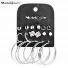 Marte Joven New Style Mixed 9 Pairs Week Stud Earrings E4R