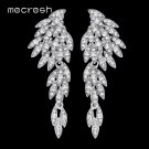 Mecresh 5 Colors Crystal Long Earrings For Women Eagle Silve 4 E4R