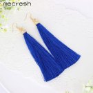 Mecresh 5 Colors Fiber Long Tassel Earrings Fashion Jewelry 2 E4R