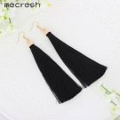 Mecresh 5 Colors Fiber Long Tassel Earrings Fashion Jewelry 3 E4R