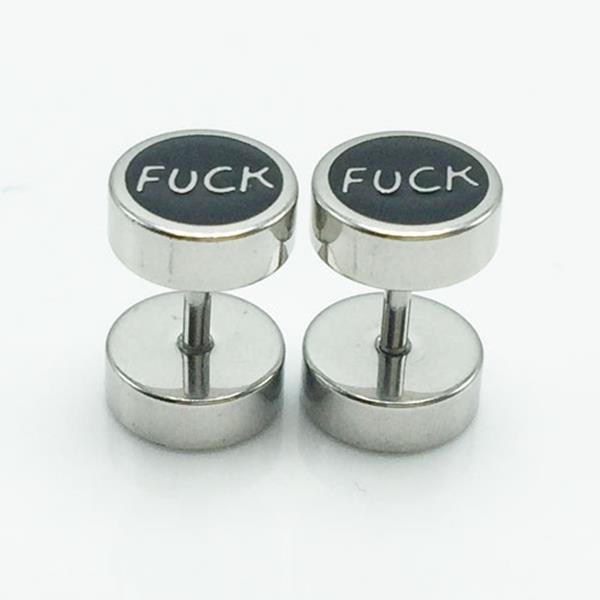Men S Stud Earrings Ear Plugs Pendientes For Men Stainless S E4R