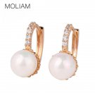 Moliam Crystal Hoop Earrings For Women White Gray Simulated 2 E4R