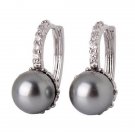 Moliam Crystal Hoop Earrings For Women White Gray Simulated 4 E4R