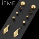 New 5 Pairs Alloy Stud Earrings Vintage Earrings For Wo E4R