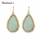 New Design Big Resin Stone Long Earrings For Women Tear E4R