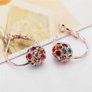 New Fashion Austrian Crystal Gold Earrings High Quality 5 E4R