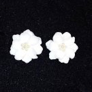 New Fashion Big White Flower Earrings For Women Jewelry 2 E4R