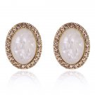 New Fashion Boutique Oval High Quality Crystal Stud Earrings 3 E4R