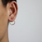 New Fashion Jewelry Cute Gold Color Geometric Round Metal St E4R