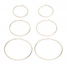 New Fashion Jewelry Huge Hoop Earring Set 1lot 3pairs Gift F E4R