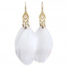 New Fashion Ladies Charming 3 Piece Feathers Drop Pendant Ea E4R
