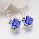 New Fashion Luxury Romantic Silver Plated Rhinestone Lace Sq E4R
