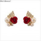New Hot Fashion Fine Excellent Jewelry Red Rose Butterf 2 E4R