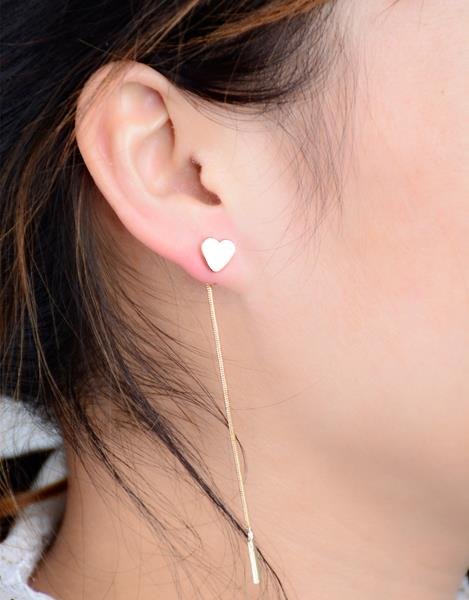 New Simple Punk Triangular Heart Geometric Metal Chain Tasse E4R