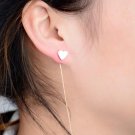 New Simple Punk Triangular Heart Geometric Metal Chain Tasse E4R