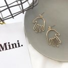 New Trend Fashion Gold Tone Face Hand Statement Dangle E4R