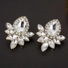 New Women S Fashion Earrings Rhinestone Gray Pink Glass 2 E4R