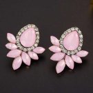 New Women S Fashion Earrings Rhinestone Gray Pink Glass 3 E4R