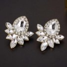 New Women S Fashion Earrings Rhinestone Gray Pink Glass 4 E4R