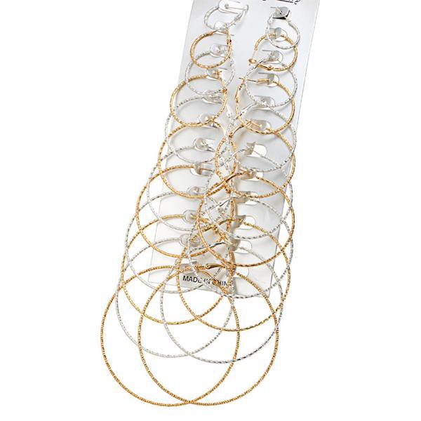 Oversize Big Circle Hoop Earring Set For Women Simple P 2 E4R