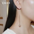 Prepiece Long Spider Shaped Round Cut Clear Cz Brincos Gold E4R
