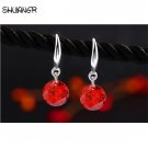 Shuangr Fashion Rhodium Color Drop Earring For Women Silver 2 E4R
