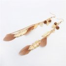 Summer Style Elegant Bohemian Vintage Feather Dangle Earring 2 E4R