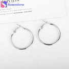 Susenstone 1pair Hoop Earrings Round Big Hoop Smooth Ea 2 E4R