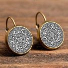 Suteyi Charm Mandala Glass Earrings On Bronze Earring Om Sym 2 E4R