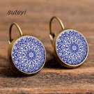 Suteyi Charms Mandala Earring Henna Flower Yoga Pendant Ear E4R