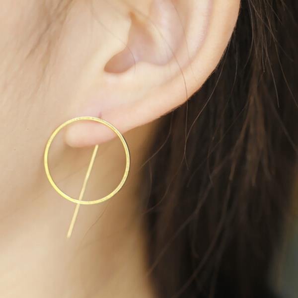Timlee E066 New Punk Style Cool Metal Round Studs Earrings W 2 E4R