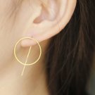 Timlee E066 New Punk Style Cool Metal Round Studs Earrings W 2 E4R