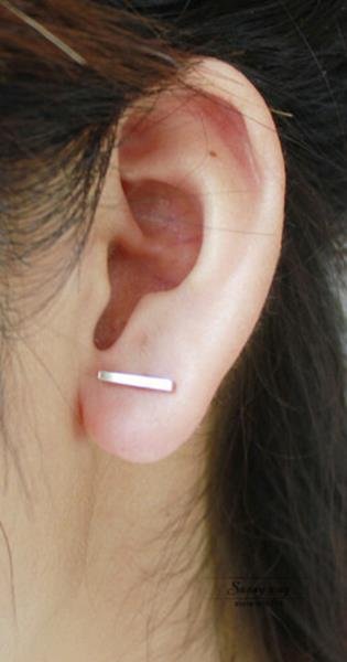 Timlee E119 Free Shipping Brief Stick Studs Earrings Wholesa E4R