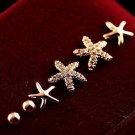 Tomtosh 3 Pairs Bag New Hot Star Shape Earrings For Wom E4R