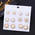 Tomtosh 6 Pairs Set Gold Color Flower Hollow Stud Earring Vi 2 E4R