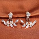Tomtosh Fashion Elegant Gold Leaf Crystal Ear Jacket Do E4R