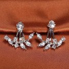 Tomtosh Korean Zircon Elegant Gold Leaf Leaves Asymmetric Cr E4R