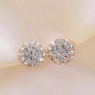 Tomtosh New Round Earrings Full Rhinestone Heart Shaped Earr 2 E4R