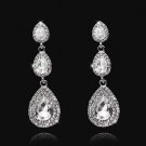Top Luxury Champagne Crystal Earrings Gold Color Jewelry Fas 3 E4R