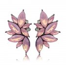 Trendy Angel Wing Design Opal Stone Stud Earrings Women E4R