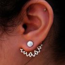 Trendy Jewelry Gold Color Hollow Out Leaf Stud Earrings Ear 2 E4R
