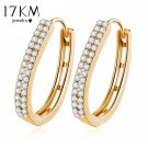 U Shape Crystal Stud Earrings For Women Ear Jewelry Bri 2 E4R